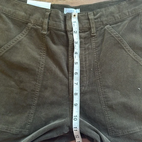 Citizens of Humanity Marcelle Corduroy Cargo Pants Costes Green Size 28 - Picture 11 of 13